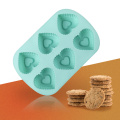 Blue Silicone Heart Shape Cake Mold