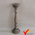 Candelabro de boda de madera vintage lamentable