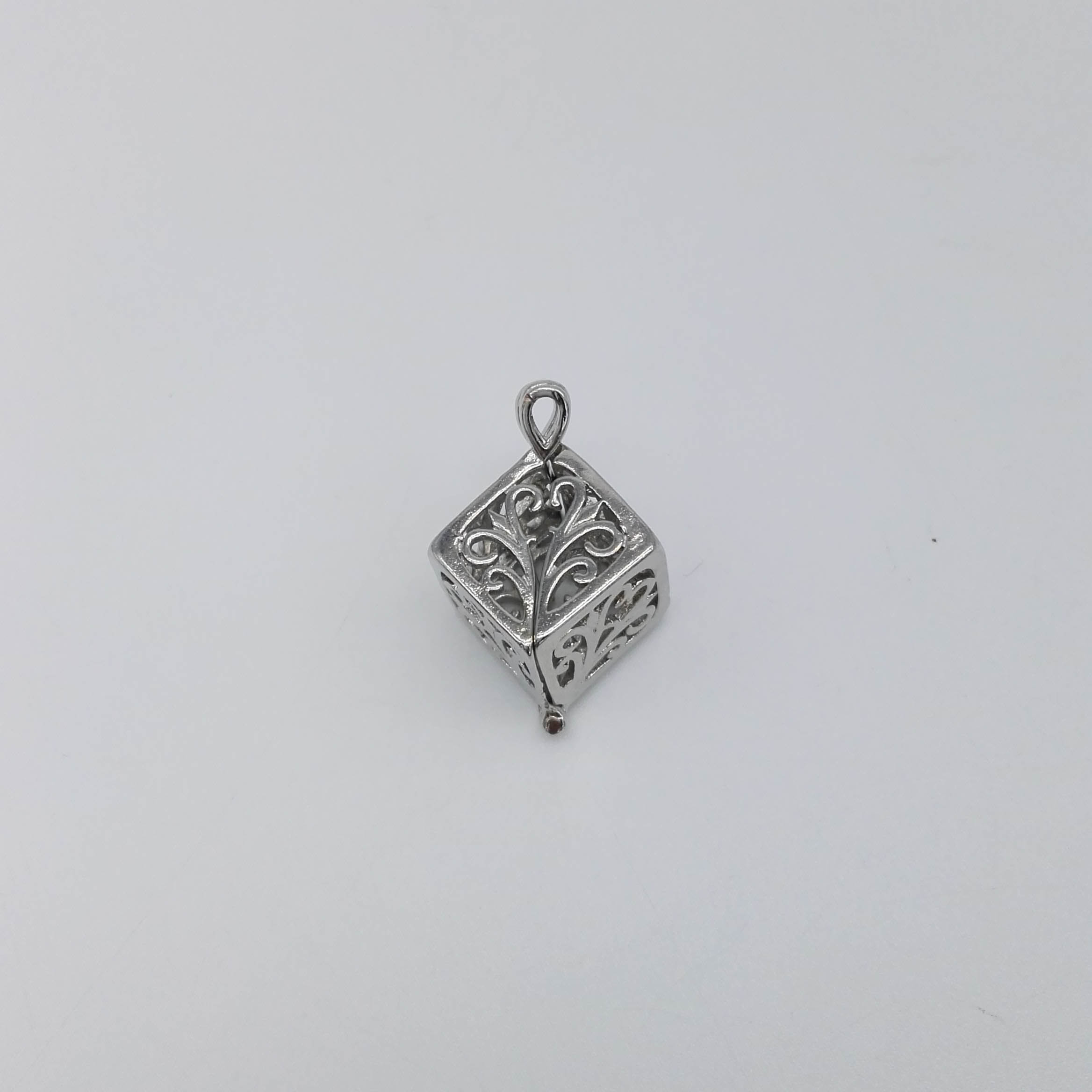 Cube Shaped Cage Pendant