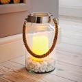 Nautical Glass Lantern with LED Candle