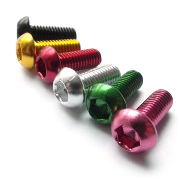 Tornillos de aluminio de botón de color M3x6mm