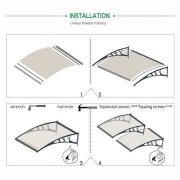 feuille de borème de cristal en polycarbonate