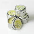 natural soy wax metal tin box massage candle