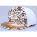 Fuente de la fábrica nueva hiphop remache stud snapback gorra con unisex de cráneo