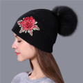 Patchs de broderie de mode chapeau d&#39;hiver femme tricot