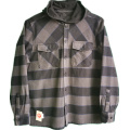 Men Casual Y/D Cotton Flannel Hoody Shirt