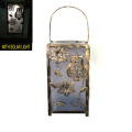 Garden Decoration Metal Square Owl Lantern Craft W. Solarlight