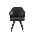 Modern Leather Dining Room Chair with Wooden Feet