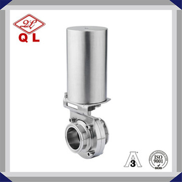 Stainless Steel 304 316 Sanitary Pneumatic Butterfly Valve with Valve Seat