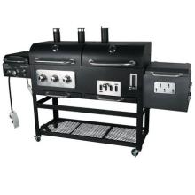 Neues Design Gas &amp; Holzkohle Grill mit 4 Brennern