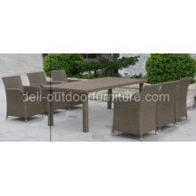 6Seat Stuhl Outdoor Rattan Antik Dining Set