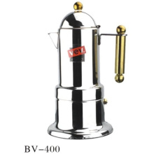 4cup Gold Acier inoxydable Moka Espresso Coffee Maker