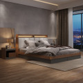 luxury furniture bedroom Nordic Light Luxury Wooden Bed