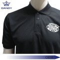 Polo negro con cuello en blanco para hombres