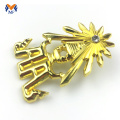 3d Gold Plating Decoration Metal Badge For Cars