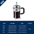 Cafetera y tetera French Press, cromada de 12 oz