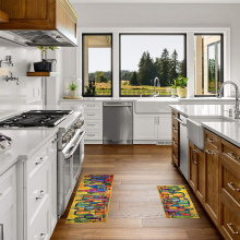 Tapetes de tapetes de cozinha artísticos e coloridos