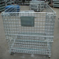 Warehouse Folding Rolling Metal Container Storage Cage