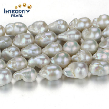 Freshwater Loose Pearl Strand 12mm Grade AA Nucleated Irregular Shape Pearl Strand