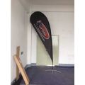 Knitted Fabric Custom Teardrop Flag Banner