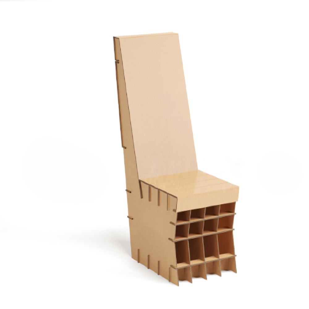 Corrugated desk and chair set