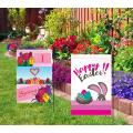 100% polyester custom digital printing rainbow garden flag