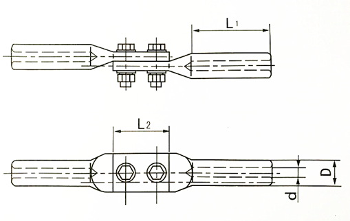 Aluminium compression Jumper Clamp