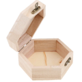 Hexagon Petites boîtes à bijoux en bois inachevées en gros