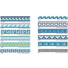 Mosaic Swimming Pool Water Line Pattern Glass Tiles