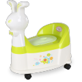 Rabbit Plastic Baby Potty Chair With Wheel