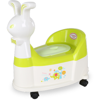 Rabbit Plastic Baby Potty Chair With Wheel
