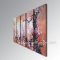 Hand-Painted Abstract Plum Blossom Flower Oil Painting on Canvas Large Modern Wall Art Decoration