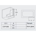 6mm Tempered Glass Bathtub Screen with Certifications (A-CVP009)