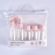 Bonne qualité bleu rose blanc couleur animal plastique de voyage vide sac à bouteille de bouteille cosmétique