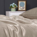 3pc Silk Duvet Cover Flat Fitted Sheet Pillowcases