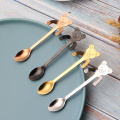 Gold-plated stainless steel coffee spoon bear spoon