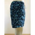 Blue lightning print men's beach shorts