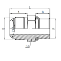 Straight Metric Male Tube Adapter Hydraulic Hose Adapter