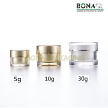 2017 Hot Sale Mini Golden Acrylic Clear Cream Jar for Gift