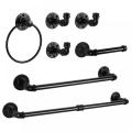 5-Piece Wall Mounted Bathroom Metal Towel Rack Set