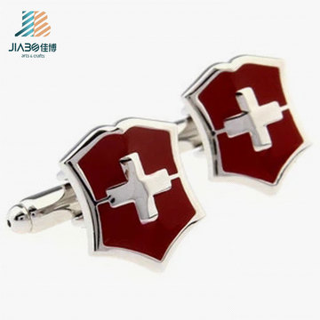 New Design Hard Enamel Custom Cross Cufflink for Man Wholesale