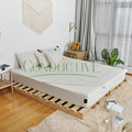 Drap de lit queen size en coton argenté