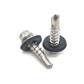 Hex head steel&rubber washer self drilling screw