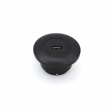 Black Socket with 1 USB Port