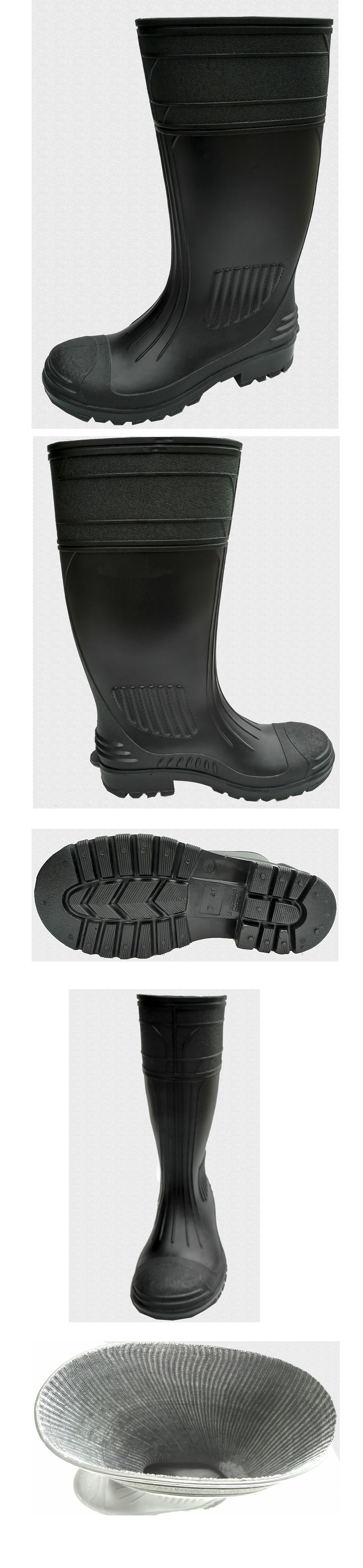 High quality Steel PVC Safety Rain Boots Wholesale