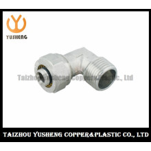 Montaje de latón forjado macho con la tuerca para tubo compuesto de plástico de aluminio (YS3307)