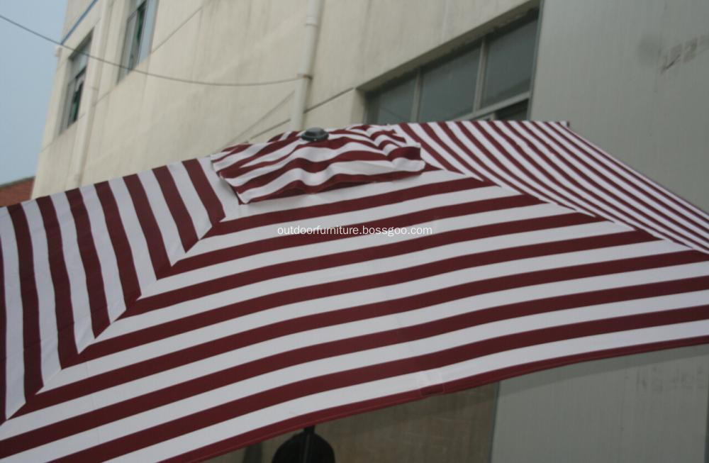 Outdoor Sqaure Strip Fabric Waterproof Tilt Umbrella