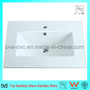 Sanitary Ware One Piece Thin Edge Wash Basin com Cupc