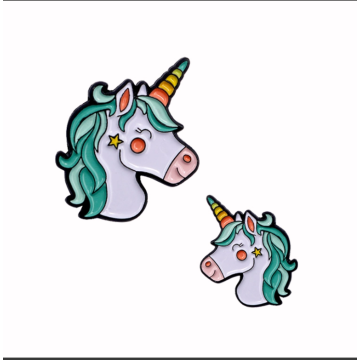 Épinglette Licorne en émail doux coloré personnalisé