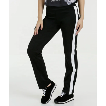 BlacK and white Contrast Side Panel Trousers